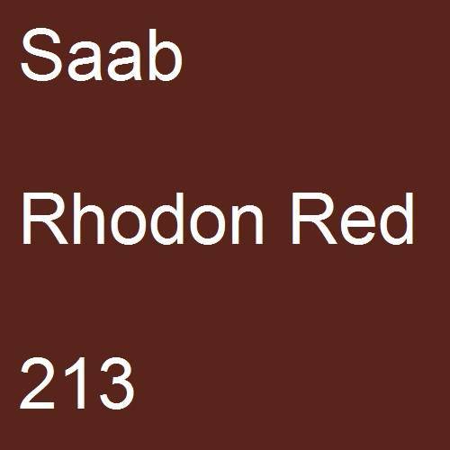 Saab, Rhodon Red, 213.